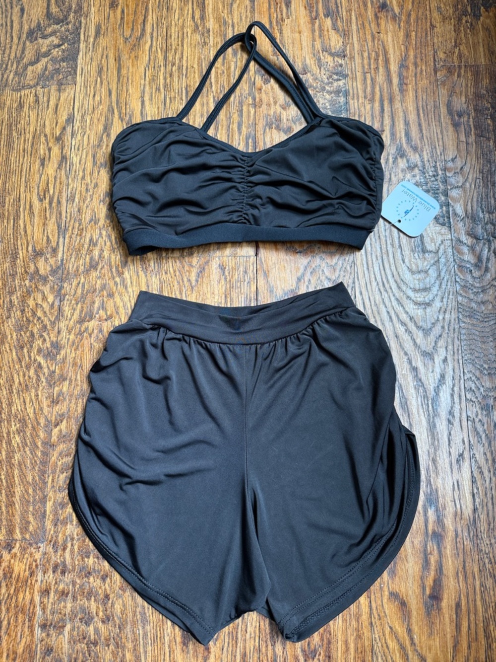Bluewater Dancewear Black Belle Top and Shorts Dance Set